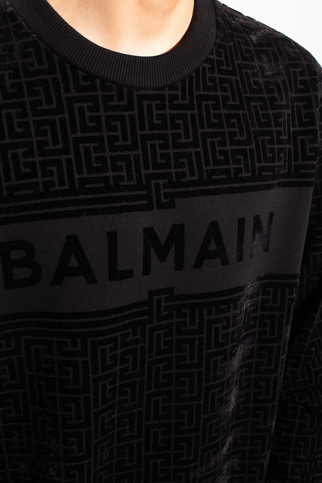 Balmain Sweatshirt with velvet monogram | Men's Clothing | Vitkac